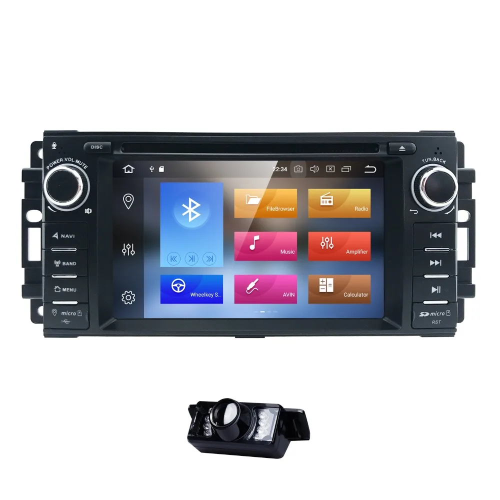 Flash Deal 1din Android 8.0 Car Radio head unit For Chevrolet Epica jeep Grand Cherokee Chrysler 300 2006 -2011 Wrangler Car DVD automotivo 1