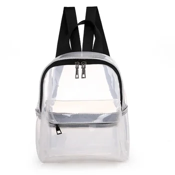 

Summer Tide Pvc Waterproof Transparent Shoulder Bag Large Capacity Simple Jelly Backpack Female