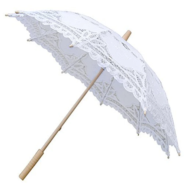 YO CHO sposa ombrello da sposa ombrello in pizzo bianco ombrello ricamo fatto a mano foto Prop accessori moda decorazione 4