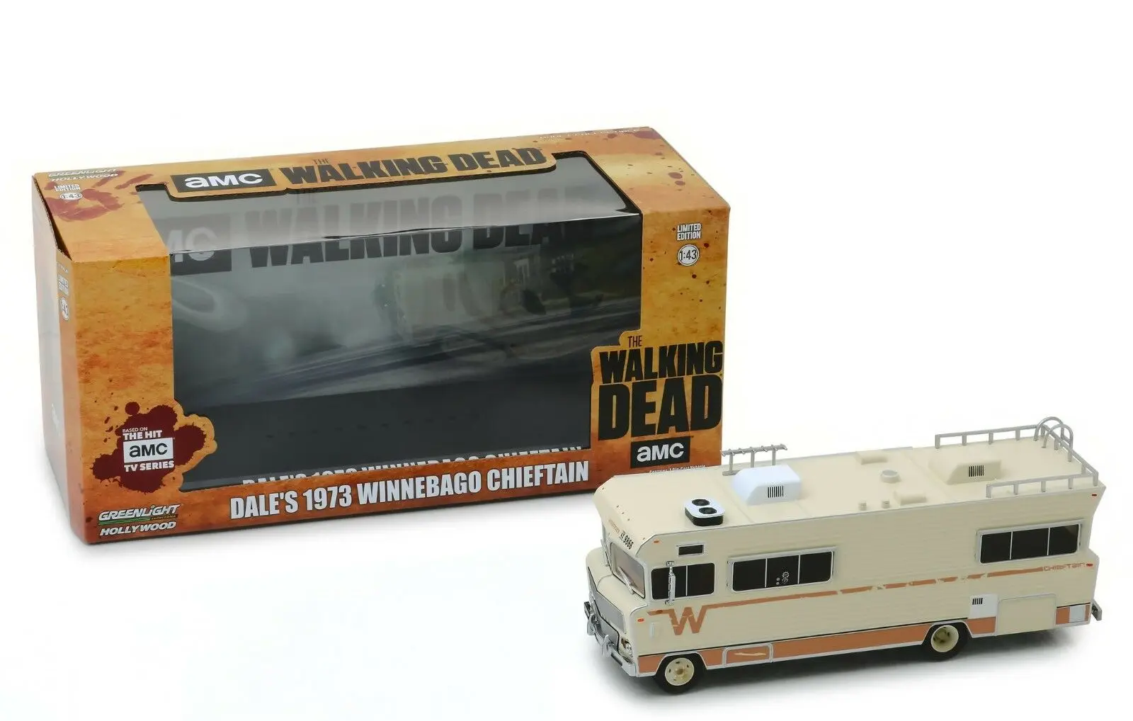 Зеленый светильник 1:43 DALE'S 2019 WINNE BAGO CHIEFTAIN RV boutique игрушечные машинки из сплава для