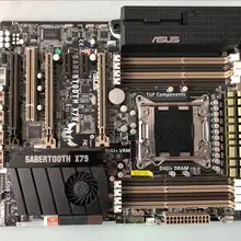 ASUS SABERTOOTH X79 оригинальная материнская плата LGA 2011 DDR3 для процессора i7 64GB USB2.0 USB3.0 X79 настольная материнская плата