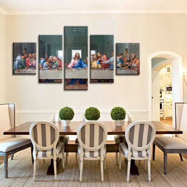 Us 9 0 5 Panels Canvas Prints The Last Supper Multi Panel Poster For Living Room Home Decor Frame In Painting Calligraphy From Us 9 0 5 Panels Canvas Prints The Last Supper Multi Panel Poster For Living Room Home Decor Frame In Painting Calligraphy From