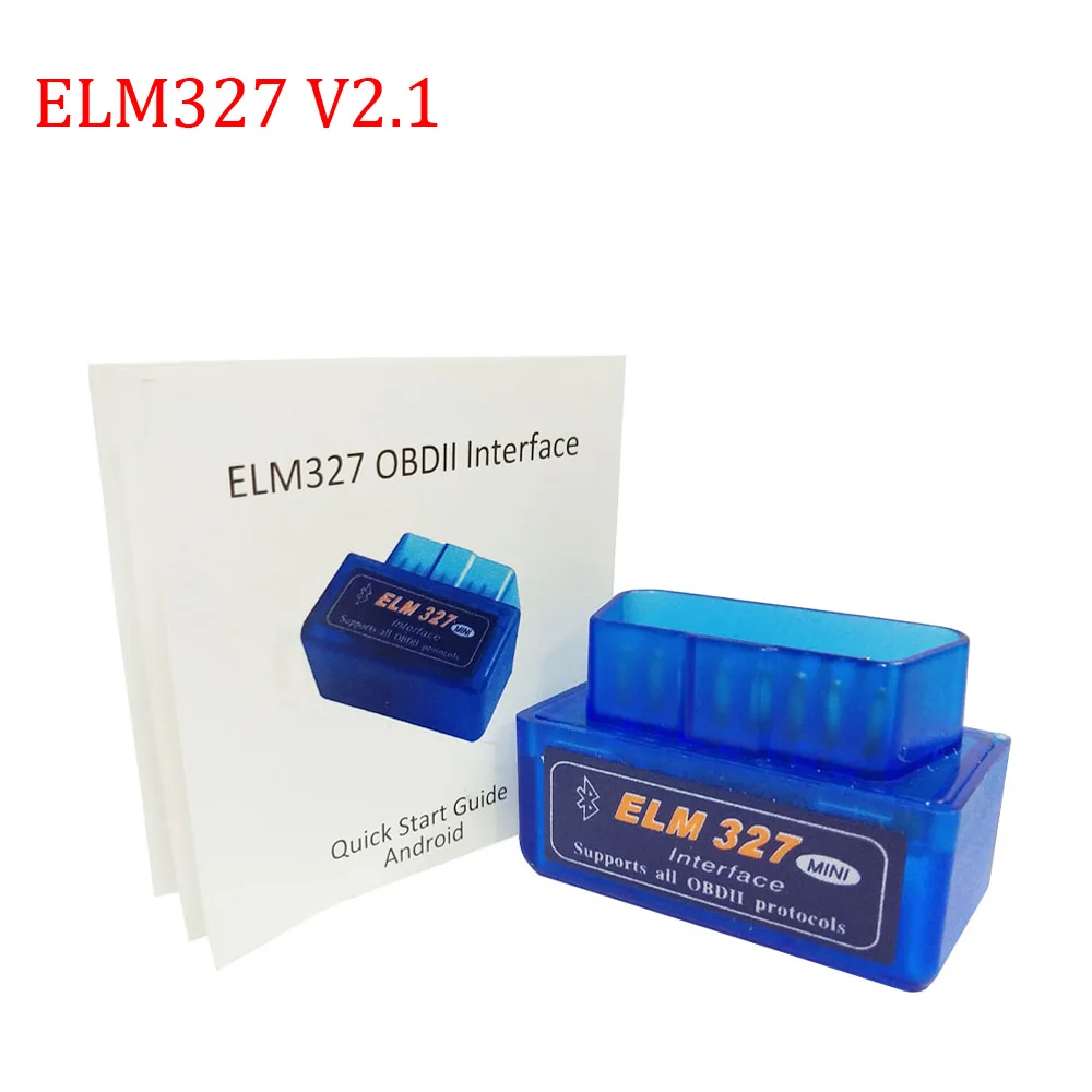 Супер ELM327 V1.5 Мини ELM327 Bluetooth адаптер OBD2 elm327 автоматический диагностический интерфейс ELM 327 OBDII автомобильный считыватель кодов проверочный двигатель - Цвет: elm327 V2.1 blue