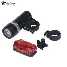 1PC Head Light Rear Safety font b Flashlight b font Waterproof 5 font b LED b
