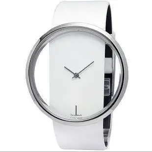 Кожаные часы Montre Femme Relojes кварцевые с большим циферблатом Модные прозрачные полые