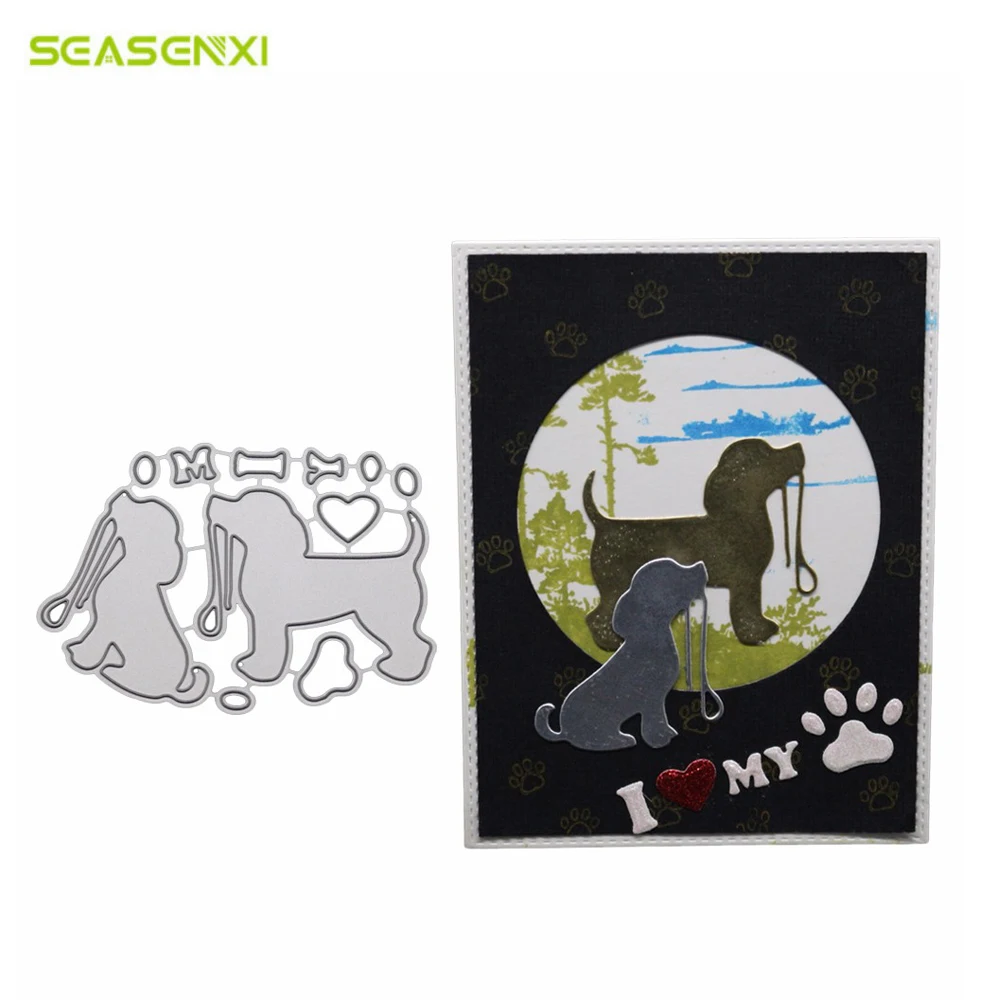 

Dog Metal Cutting Dies New 2018 Stencils diy Scrapbooking Embossing Christmas Greeting card making Animal stitched dies