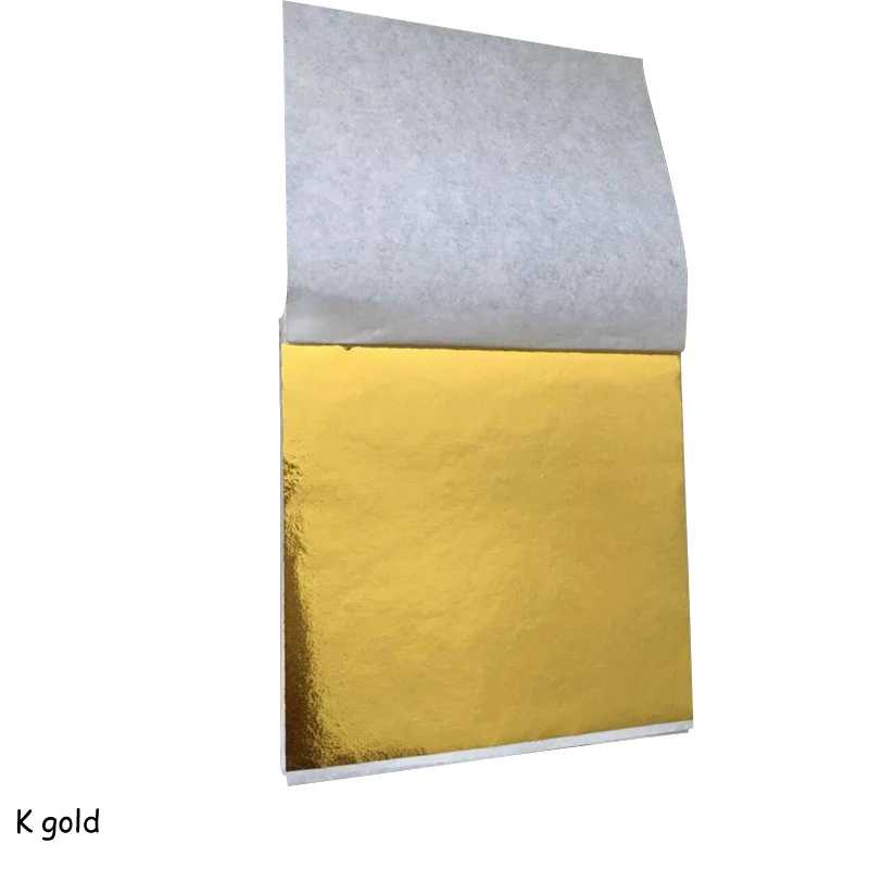100 шт позолоченная бумага из фольги лист 9x9 см Ремесло Декор имитация золотой серебряный Медный Дизайн бумага ручной работы художественное ремесло