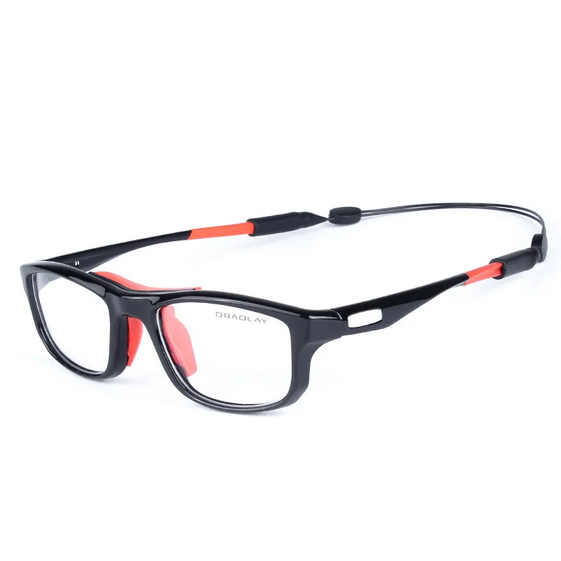 Cubojue, спортивные очки для мужчин и женщин, баскетбольные, футбольные, мужские очки с градусной оправой, TR90, оптические очки по рецепту, мужские - Цвет оправы: shiny black