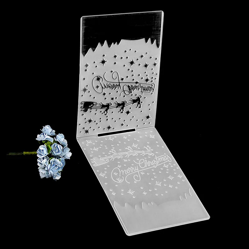 Новое поступление Рождественская Снежинка Олень Скрапбукинг дизайн DIY бумажные Вырубные штампы Скрапбукинг пластиковая папка для тиснения