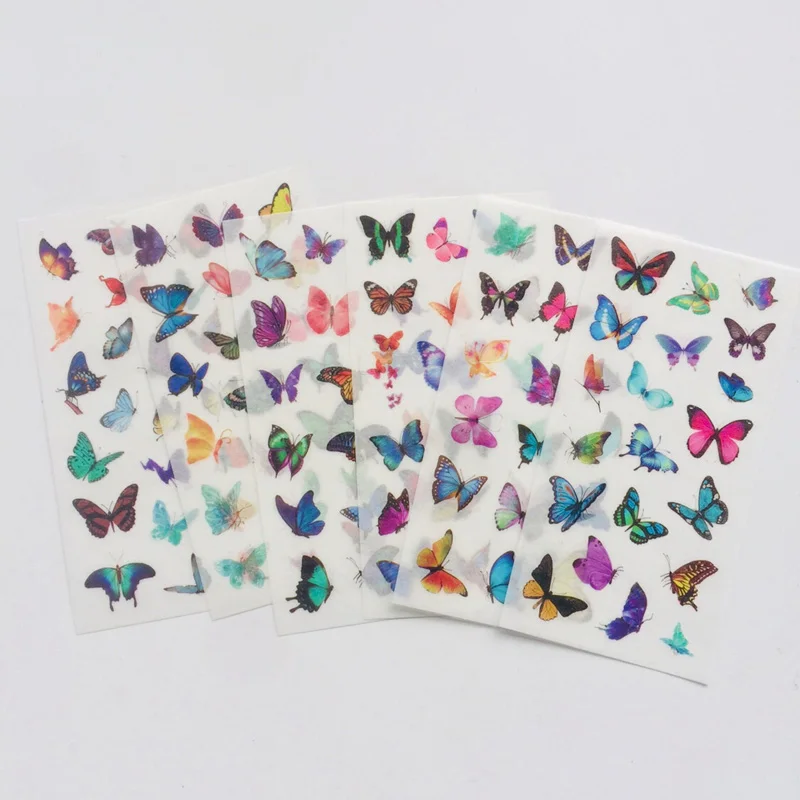 6 листов элегантные бабочки Васи бумага декоративные наклейки, Канцтовары декор для компьютера