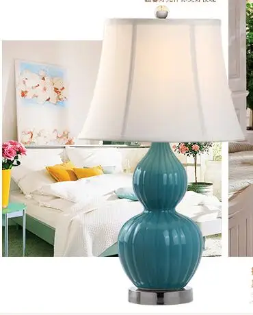 

New Chinese desk lamp. Contracted cloth art lamp. Warm bedside lamp