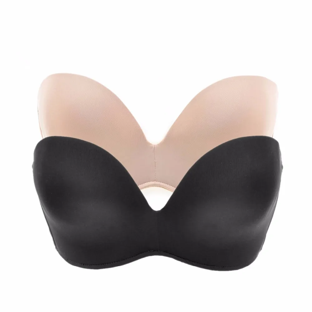 2 PCS Womens Demi Strapless Underwire Non padded Bridal Bra 32 40 A B C