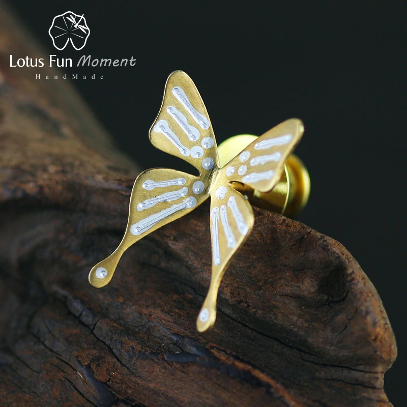 Женские броши в форме бабочки Lotus Fun Moment модные ювелирные изделия ручной работы из