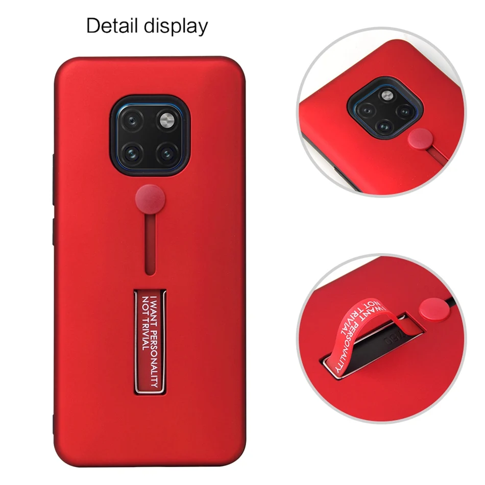 1000 шт Модный чехол-подставка для huawei mate 20 Pro 10 Lite Nova 4E 4 3 3E 2i 2 Plus, защитный противоударный чехол с петлей на палец