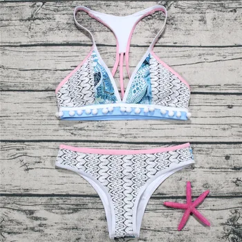 

Swimwear Women Bikini Lace Patchwork Swimsuits Push-Up Low Waist High Neck Bikini Set Bodysuits Beachwear Biquini