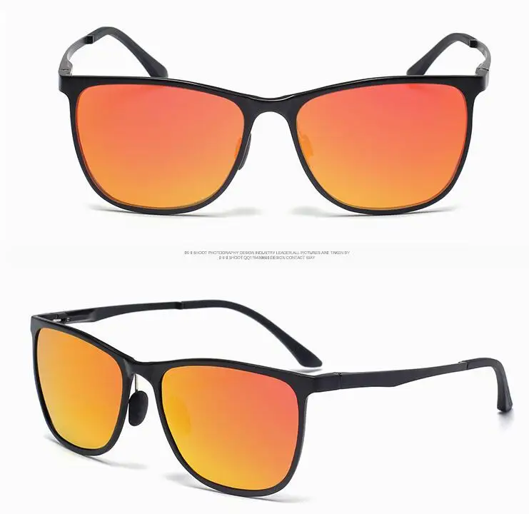 Новая версия магния поляризационные лёгкие солнечные очки сеть красный с запасом Tide Man-hour еще солнцезащитные очки oculos de sol gafas - Цвет линз: Black Red C4