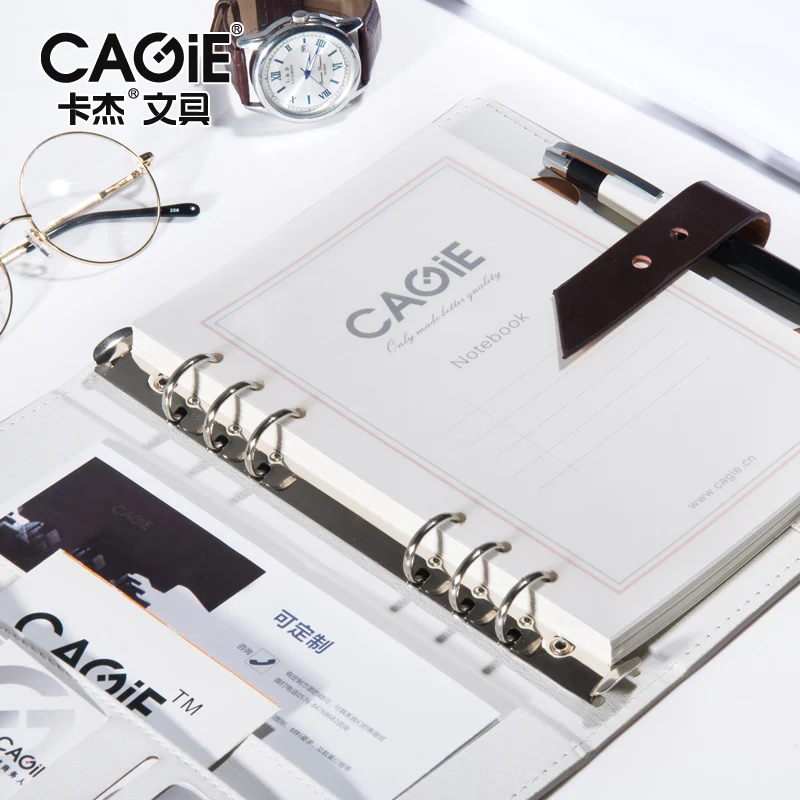Cagie 2018 Винтаж спираль Тетрадь Бизнес путешествия Искусственная кожа планировщик