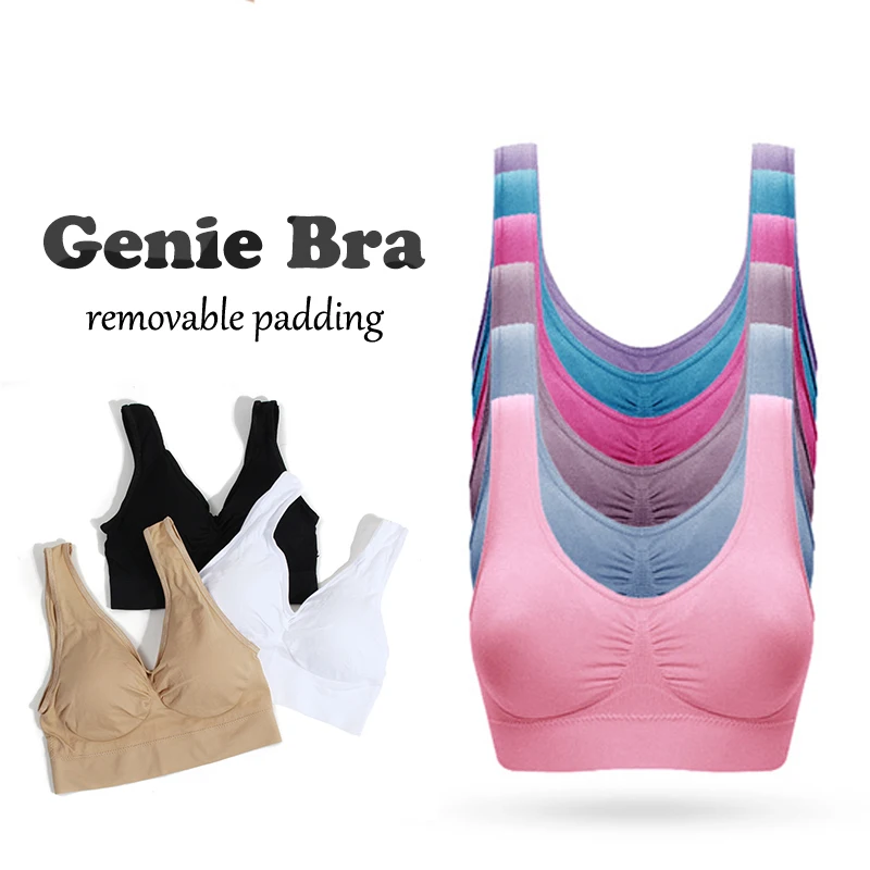 Бюстгальтер BoyaoMax Genie 3 шт./компл. бесшовный Женский короткий топ бюстгальтер для