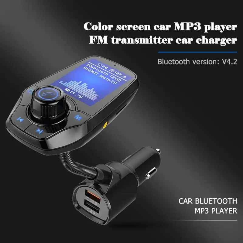 Зарядное устройство с поддержкой bluetooth громкой связи Car Kit T26D fm-передатчик MP3 плеер Автомобильный плеер QC3.0