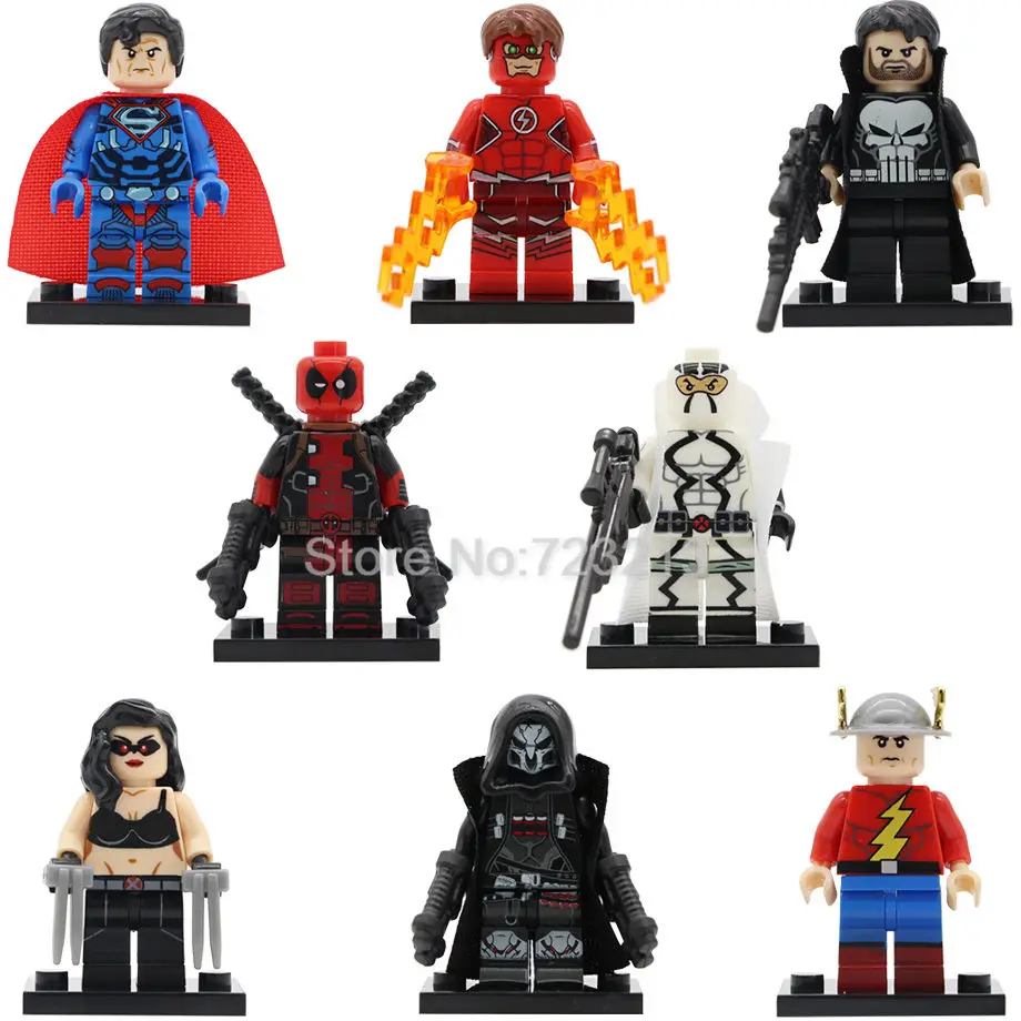 

X-23 The Punisher Laura Kinney single sale Deadpool Figure Reaper Fantomex Jay Garrick PG8063 Super Hero Building Blocks Toys