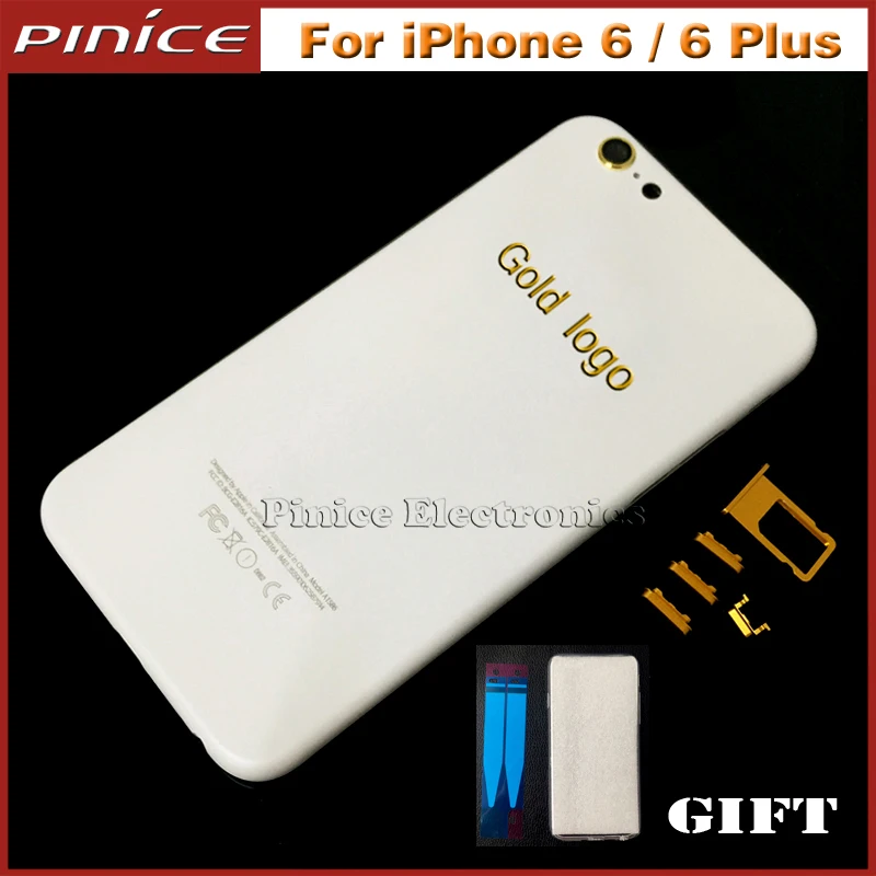 Matte White Housing For iPhone 6 4 7 inch Metal Back Cover Chassis Frame Replacement Cover