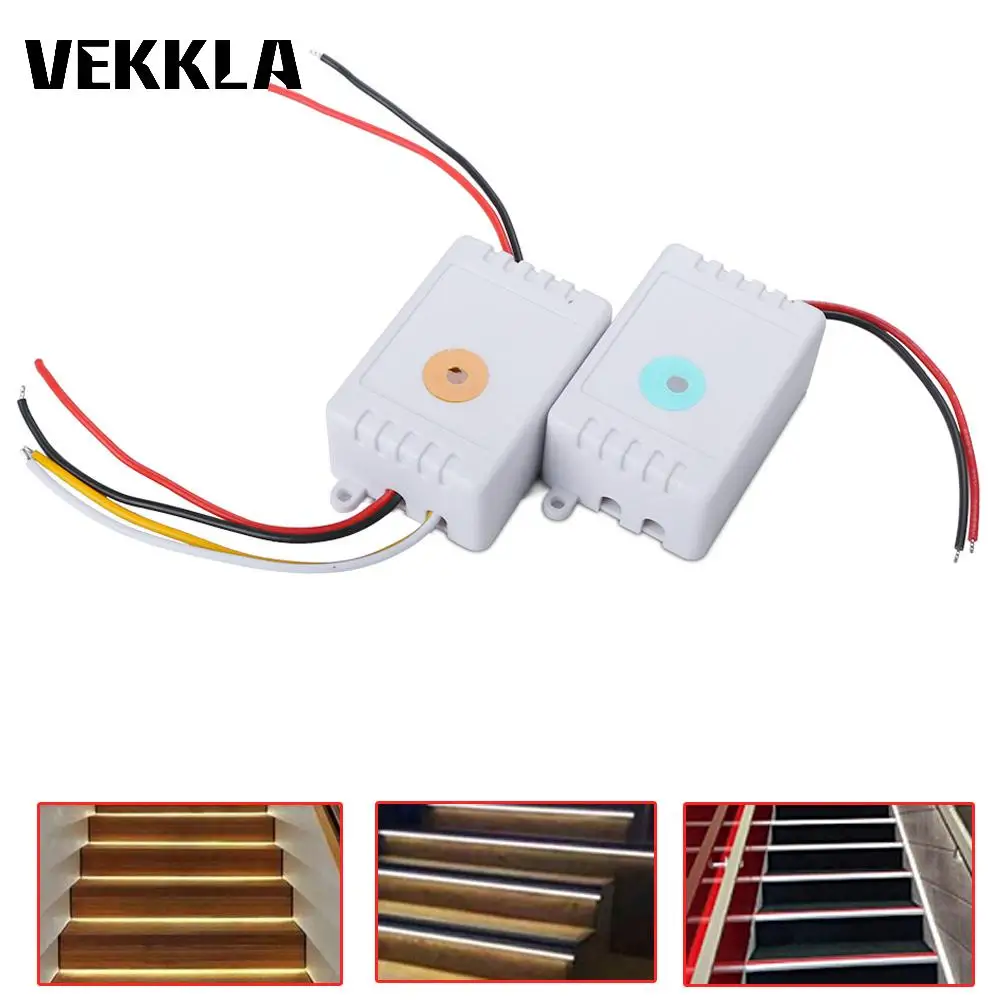 

12V Automatic Motion Sensor Switch Music Speaker Movement Activated Transmitter Receiver Sensor Light Switch for Stairs Corridor