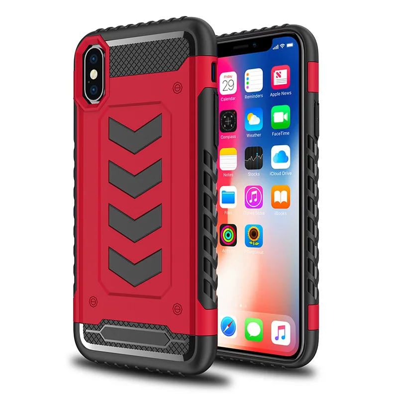New Holy Shield Armor 2 in 1 Mobile Phone Case for iPhone 6/ 7 /8 Plus TPU+PC Non-slip Drop Resistance X |