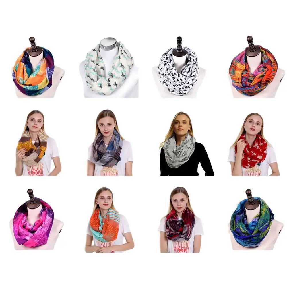 

Women Girl Lady Voile Mesh Yarn Infinity Scarf Long Loop Head Neck Wrap Shawl Hijab Oversized Floral Muffer Clutch Scarves