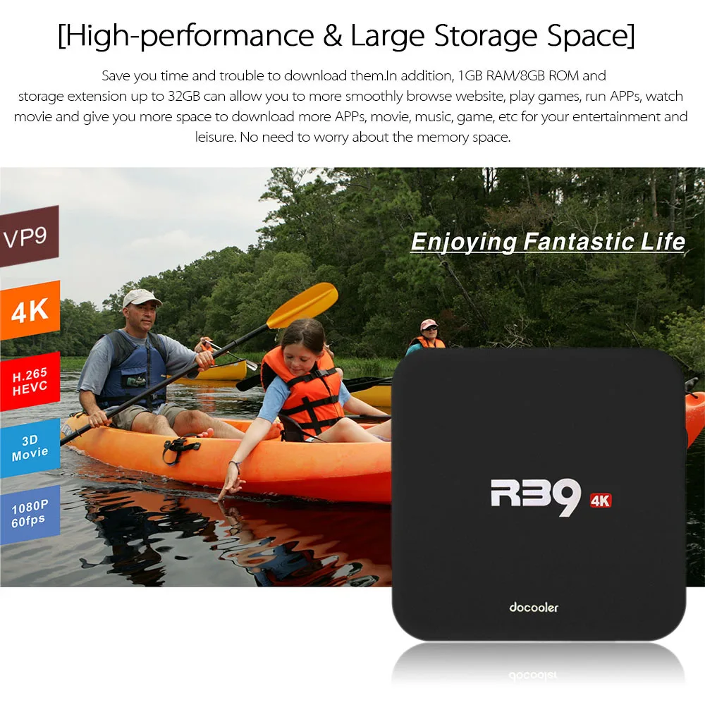 ТВ приставка Docooler R39 Smart Android 7.1.2 четырехъядерный процессор RK3229 16 1 UHD 4 K 1G/8G мини ПК Wi