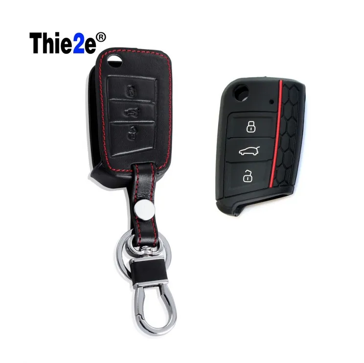 Чехол для автомобильного ключа Volkswagen VW Tiguan 2017 Touran 2016 SEAT Leon lhome CUPTRA 3 кнопки