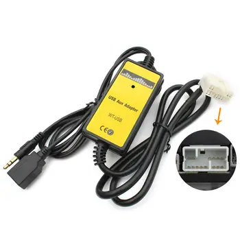 

Car Digital CD MP3 Machine Modified Upgrade Interface Adapter with 3.5mm AUX+USB In Input For Civic Fit Accord CRV S2000