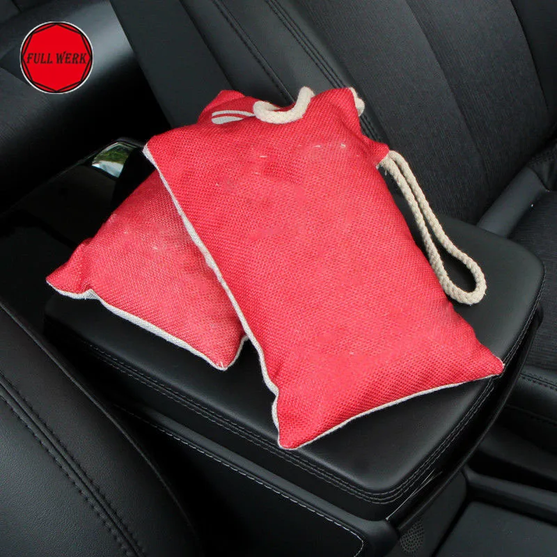 

Car Bamboo Charcoal Activated Carbon Air Freshener Bag Solid with Logo Special for Tesla Model S X Interior Accessory 1 Pair