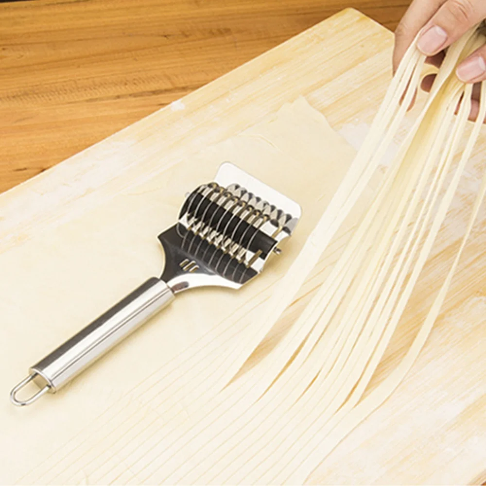 1 шт. кухонный резак для теста лапша решетки ролик высокого класса нержавеющая сталь Docker портативный Паста спагетти приготовления пищи