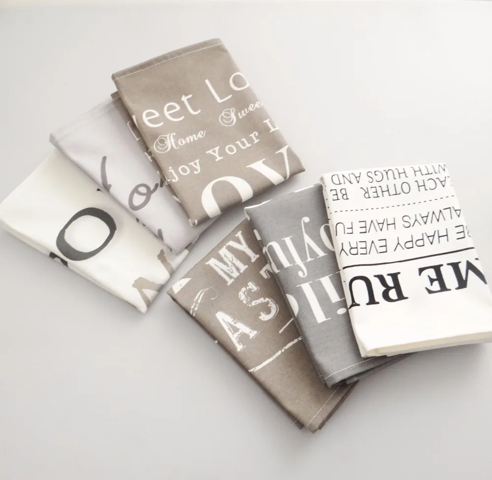 

Thicken Kitchen Western Dinner Use Envoironmental Textile Simple Design Cotton Home Kitchen Towel Table Napkin Coffee Tea Pad