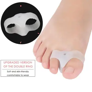 

1 Pair Foot Fingers Toe Separator 2 Holes Alignment Orthotics Bunion Separators Pain Relief Toe Straightener separador de dedo