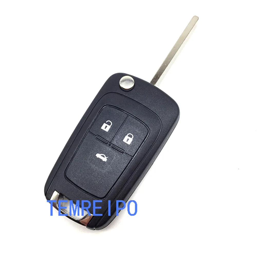 

10pcs/lot 3 Buttons Replacement Shell Flip Folding Remote Key Case for Opel VAUXHALL Insignia Astra HU100 Uncut Blade