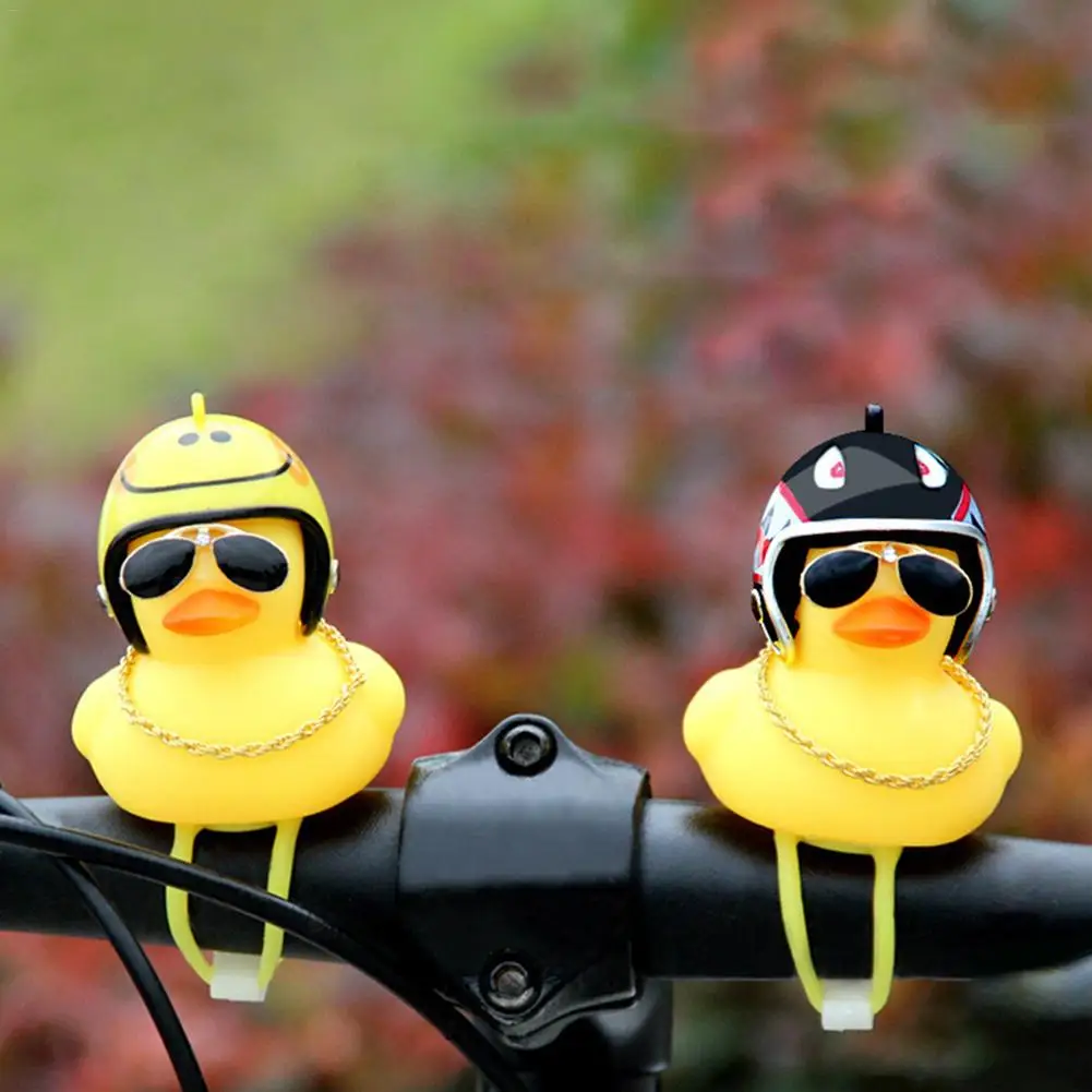 Sale 1pcs Cartoon Yellow Silica Gel Little Duck Shape Bicycle Bells Mountain Bike Handlebar Duck Head Bicycle Bell Accessories New 4