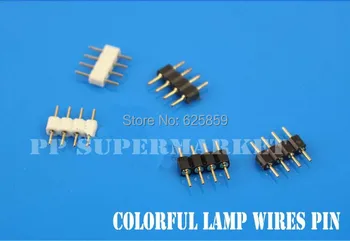 

1000pcs/lot 4 Pin RGB Connector Adapter needle male double 4pin LED 5050 3528 5630 strip