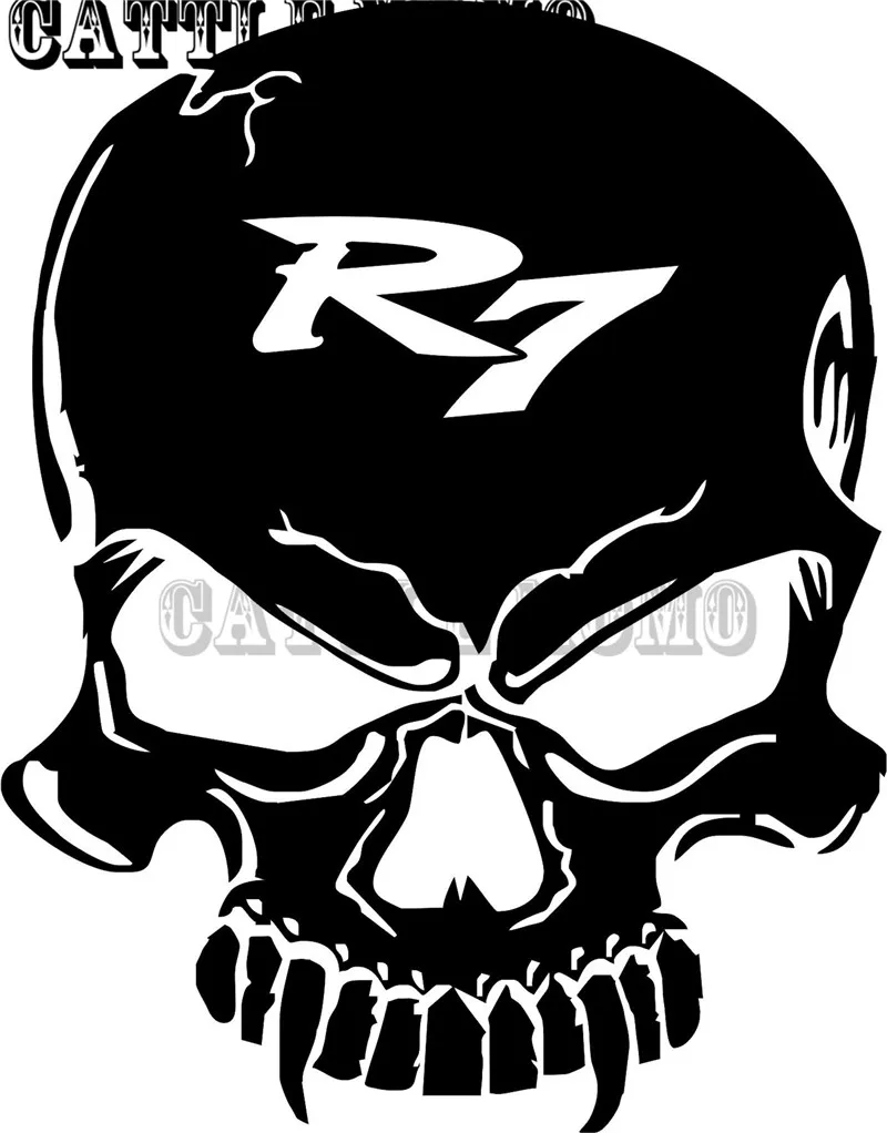 Motorcycle tank Skull Decals Stickers For R7 2012 2013 2014 2015 Tank