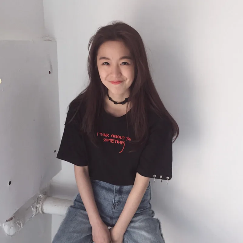 Fashion Blusas 2018 Summer Best Friends T Shirt Korean Ulzzang Harajuku Embroidery Short Sleeve T-shirts Women Casual Top Shirts Fashion Blusas 2018 Summer Best Friends T Shirt Korean Ulzzang Harajuku Embroidery Short Sleeve T-shirts Women Casual Top Shirts