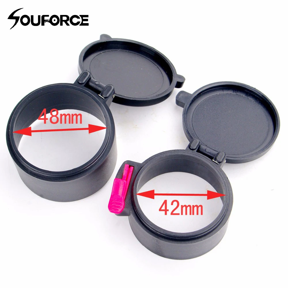 48mm&42mm Gun Scope Lens Cover for 40mm Rifle Sight Dustproof Caps for