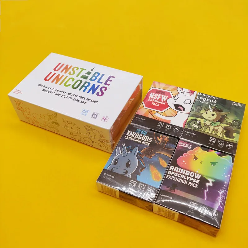 Core Game And 4 Pack Нестабильные единороги драконы расширительный пакет NSFW расширительный пакет Радуга коллекция Apocalypse играть развлечения для детей Взрослые гаджеты - Цвет: Core Game And 4 Pack