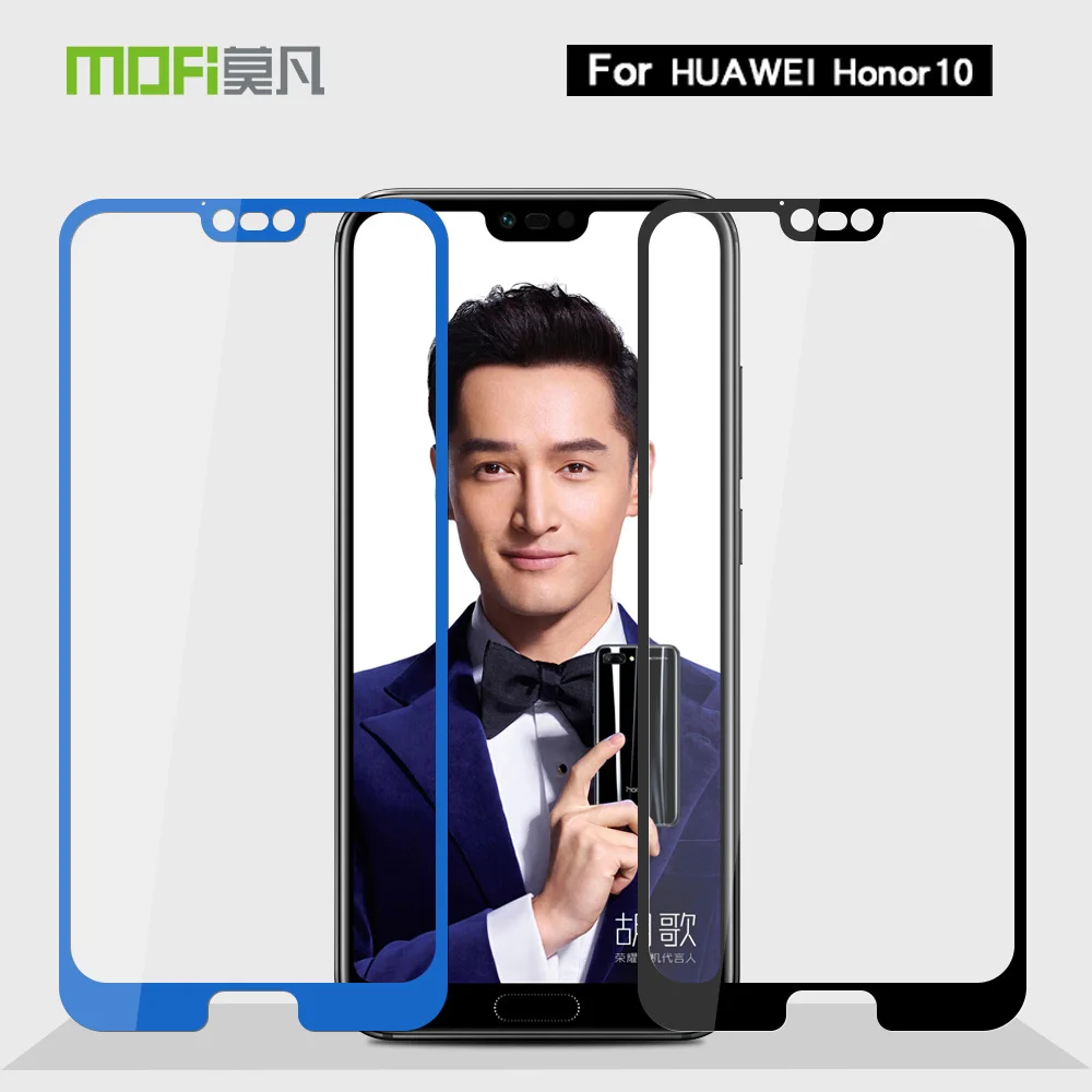 

mofi For Huawei Honor 10 glass tempered For Huawei Honor10 screen protector ultra thin full cover 3D curve protection glass film