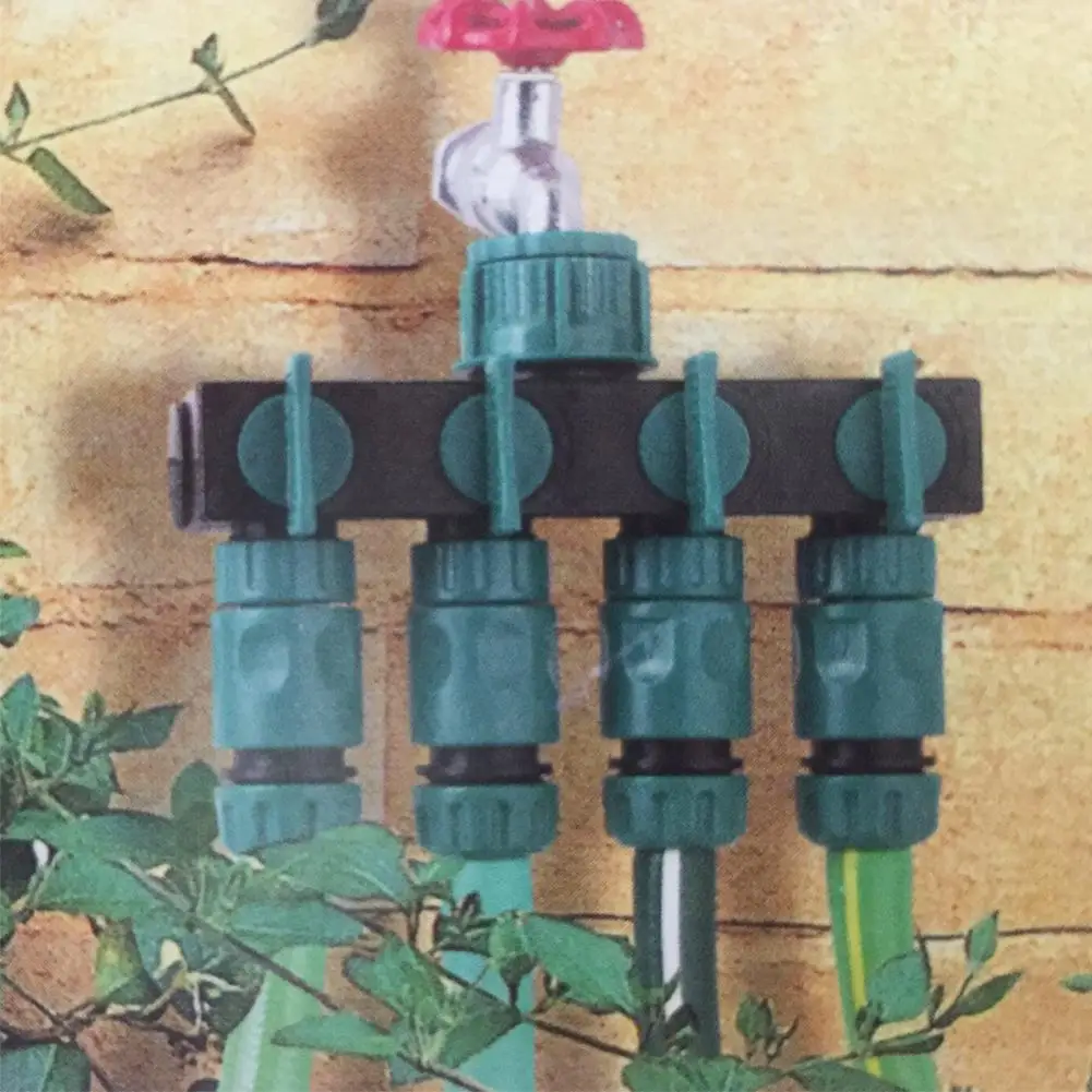 

Plastic Four-Way Water Separator Garden Household Pipe Plastic Four-way Valve Joint Water Separator Controller