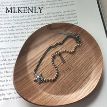 MLKENLY Новые Аутентичные ювелирные изделия из стерлингового серебра 925 пробы серебряные большие N цепи тайские серебряные кольцевые браслеты для женщин bijoux femme INS