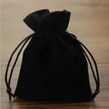 50 шт. Высокое качество 12x16 см черный бархат Drawstring Ювелирные изделия Подарочные сумки/мешок Свадебная вечеринка пользу Держатели