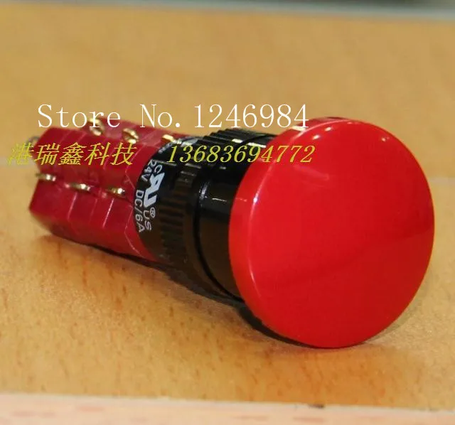 

[SA]DECA Taiwan Progressive Alliance M16 circular three -way red mushroom button switch with lock D16LAR3-3AB--5pcs/lot
