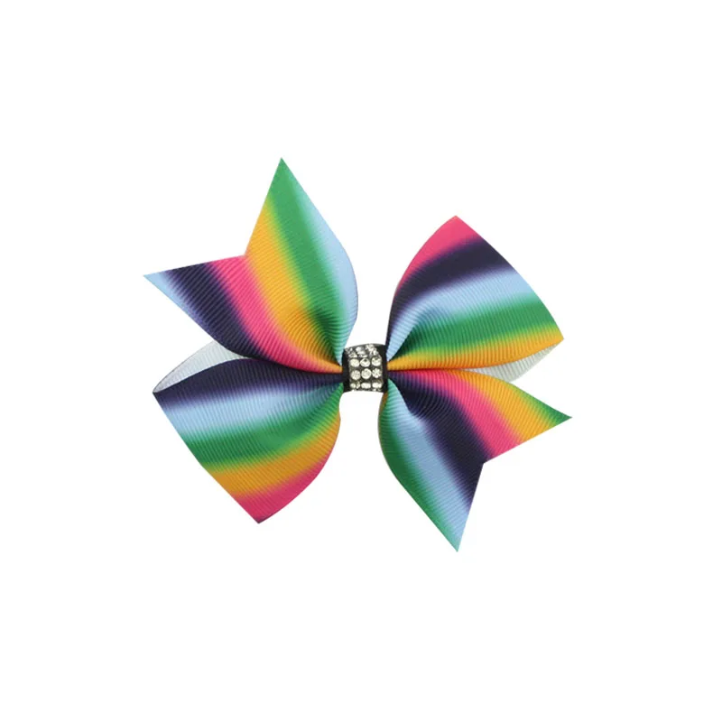 Colors Solid Grosgrain Ribbon Bows Clips Hairpin Girl's hair bows Boutique Hair Clip For Girls Stripe Knot  Bow Kids  Headware Kids Hair Accessories (4)