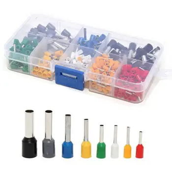 

400PCS European Tubular Wire Copper Crimp Connector Insulated Cord Pin End Terminal Hand Repair Kit