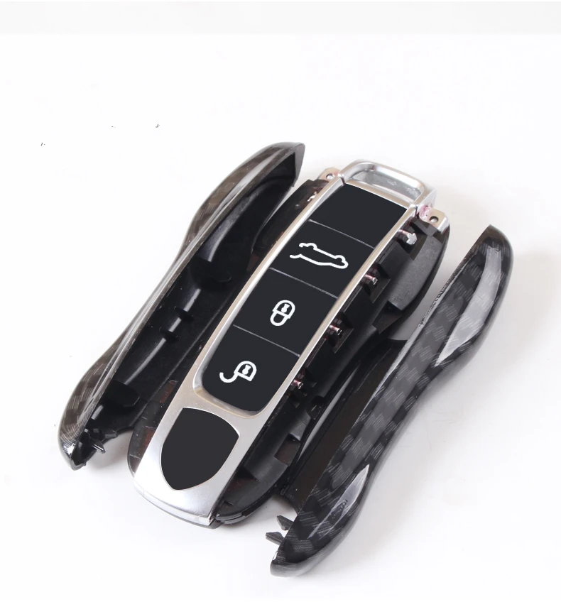 Высококачественный чехол для ключей из углеродного волокна для Porsche Macan 911 Panamera Cayenne, Сменные аксессуары